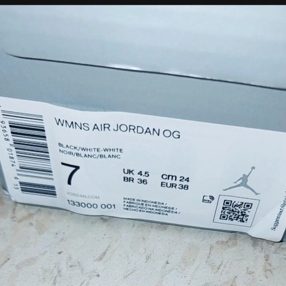 WMNS AIR Jordan OG jumpman black/white size 7 shoes - Picture 8 of 11